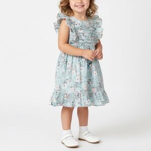 Shabby Chic Charming Floral Ruffle Kids Dress